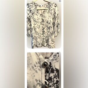 Banana Republic Dillon  SILK Blouse Size S 
Chic Elegant Versatile Peasant Boho